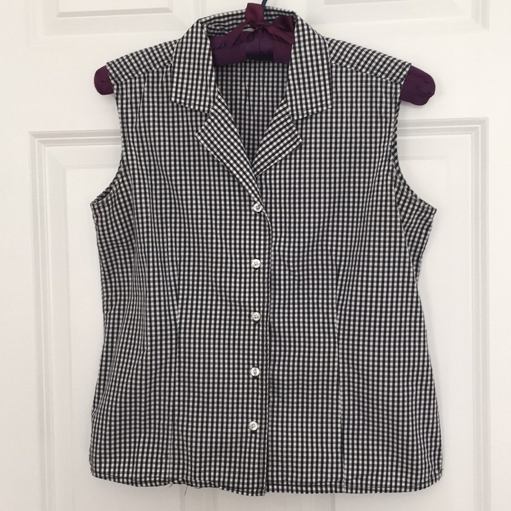 Petite Sophisticate gingham top